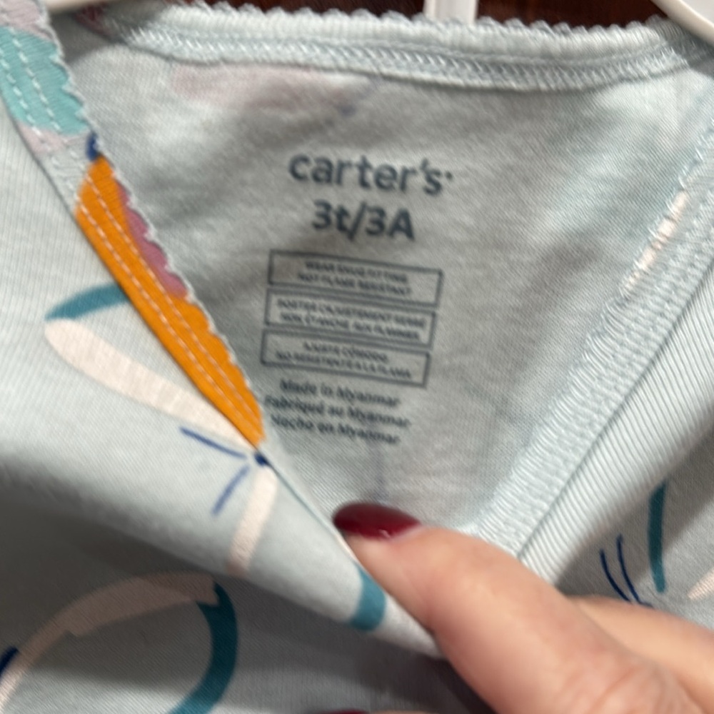 Carter's Kids Pajamas - Multicolor Butterfly Print - Picture 3 of 7